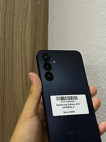 Уюлдук телефондор жана аксессуарлар: Samsung Galaxy A16, Колдонулган, 128 ГБ, түсү - Кара, Бөлүп төлөө менен, 2 SIM — 2