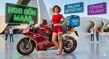 oline is: Moto-kuryer tələb olunur, Gündəlik ödəniş, Təcrübəsiz — 1