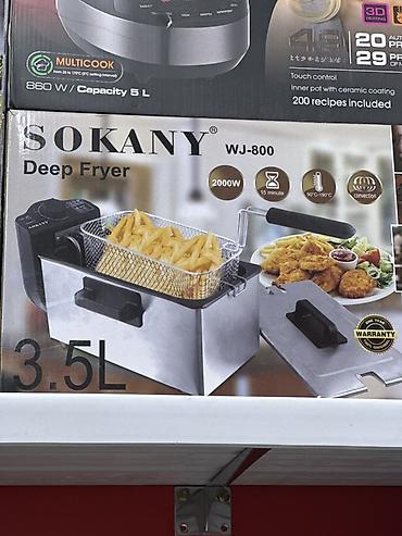 Фритюрница SOKANY WJ-800 - Мощность: 2000 Вт - Объем: 3.5 л - Быстрый