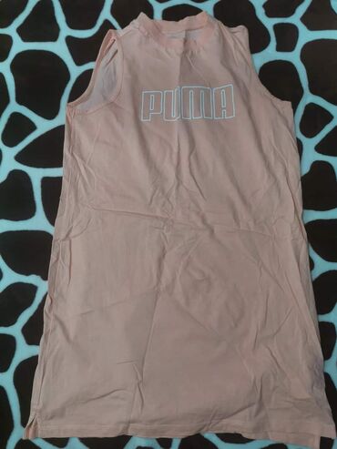 haljina od plisa: Puma M (EU 38), bоја - Roze, Drugi stil, Na bretele