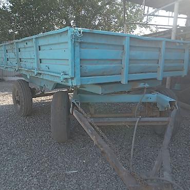 Kənd təsərrüfatı üçün ikioxlu traktor qoşqusu - Rəng: mavi, metal
