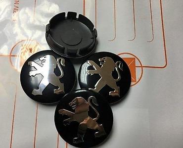 skuteri 100 kubika: ČEPOVI POKLOPCI ZA FELNE PEUGEOT 3D 60MM/56MM - CRNI NOVI | — 1
