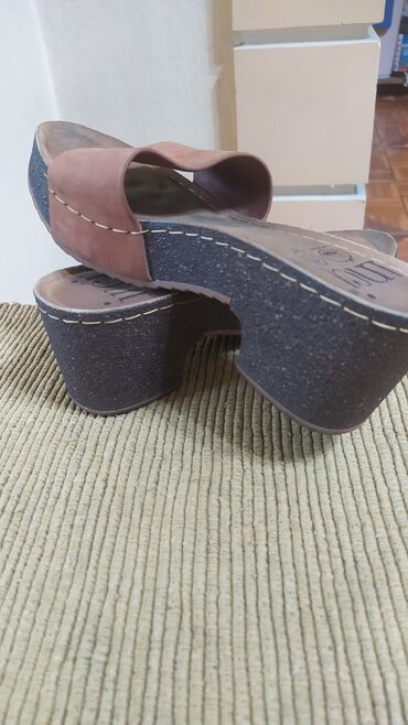 Домашние тапочки: Домашние тапочки, 37.5, Б/у, цвет - Синий — 20