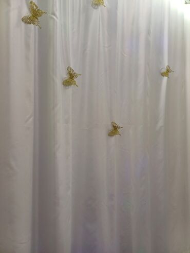 Pərdə və tüllər: Yeni, Tül, rəng - Bej, Pulsuz çatdırılma — 6