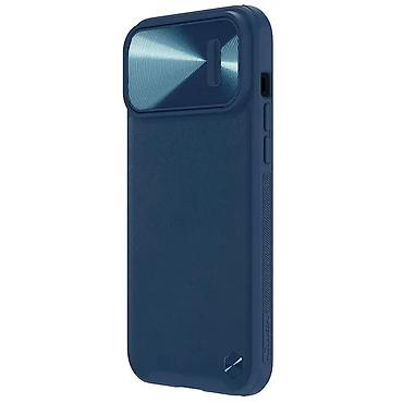 Maske i futrole za telefone: Maska Nillkin CamShield Leather S za iPhone 14 Pro 6.1 plava. Uz brzu — 3