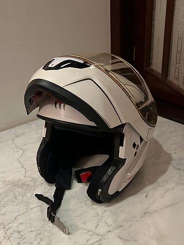 tufan m50 2025: Modulyar motosiklet dəbilqəsi – ağ rəng, tam üzlü (flip-up) — 4