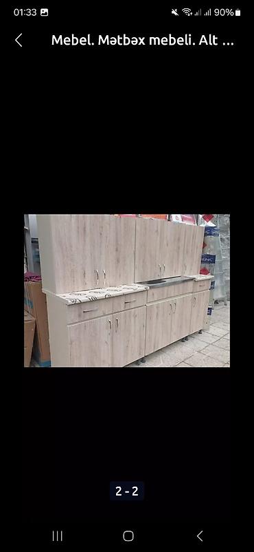 Mətbəx mebeli: N1 olaraq Yalniz bizde‼️ 2 metr metbex mebeli anbar qiymetine 225 AzN — 18