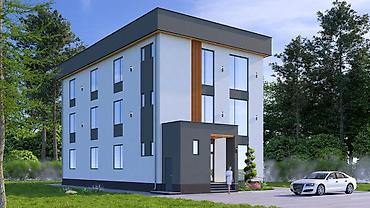 Недостроенный объект, проект на 500 м2 коммерческое здание. На