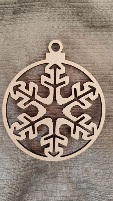 Yeni il oyuncaqları və bəzəkləri: Taxta Yeni il bəzək fiqurlarının dəsti - Material: təbii ağacdan — 4