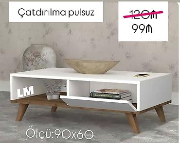 topdan saat satisi: Dördbucaq masa, Açılmayan, Təkərsiz, MDF — 1
