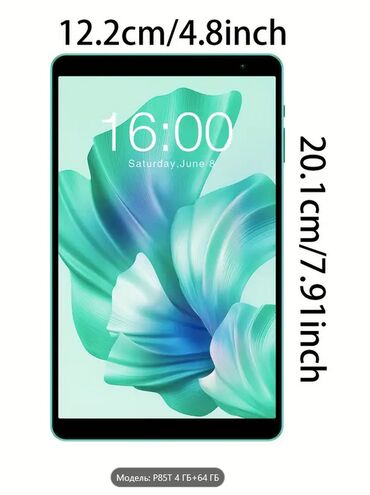 samsung tab s9 fe qiymeti: Planşet Teclast P85T 2024, Ölçü = 12.2 x 20.1 sm Android 14
