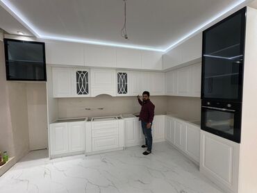 Sifarişlə mətbəx mebeli: Sifarişlə mətbəx dəsti, Özü çəkən petlələr, MDF, Kredit yoxdur, Pulsuz çatdırılma