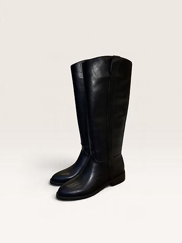 Dəri uzun çəkmə – klassik “riding” üslubu - Material: hamar təbii