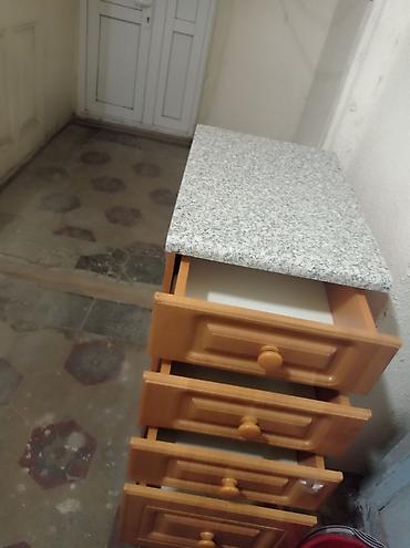 тумбочка для кухни: Mətbəx üçün çekmeçəli dolab - Material: ağcaqayın tonlarında laminat — 5