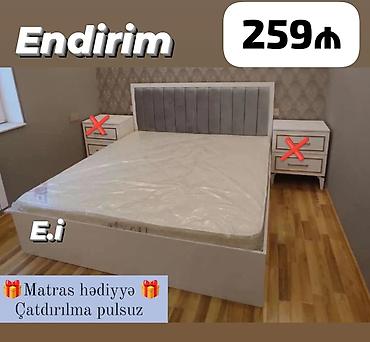 Çarpayılar: Yeni, İkinəfərlik çarpayı, Bazasız, Matras ilə — 7