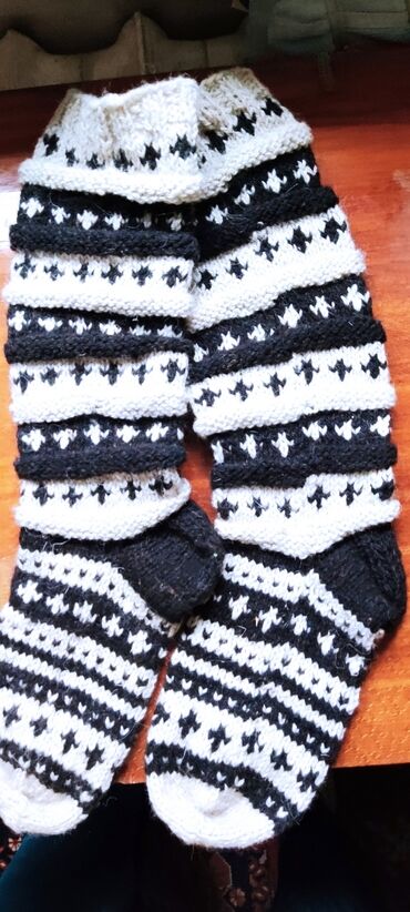 шерстяные носки: Толстые шерстяные гольфы из фабричной шерстяной носочной пряжи ручной