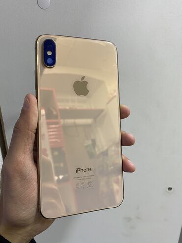 Apple iPhone: IPhone Xs Max, 256 GB, Qızılı, Zəmanət, Simsiz şarj, Sənədlərlə — 1