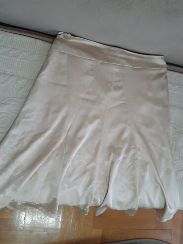 zenske pantalone od viskoze: XL (EU 42), Midi, bоја - Bež
