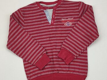 czerwony sweterek niemowlęcy: Bluza, 8 lat, 122-128 cm, stan - Dobry