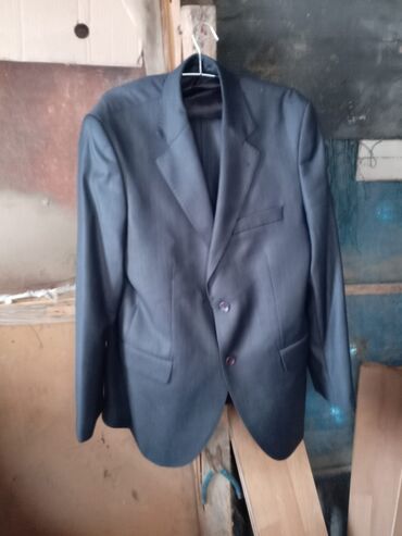 boz rəngli kişi gödəkçəsi: Kostyum, Yay, 5XL (EU 50), rəng - Boz