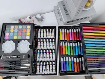 Игрушки: 🎨 Большой Набор для Рисования в Чемоданчике 🧒👧 🦄💙 Подходит и для at lalafo.kg Игрушки: 🎨 Большой Набор для Рисования в Чемоданчике 🧒👧 🦄💙 Подходит и для