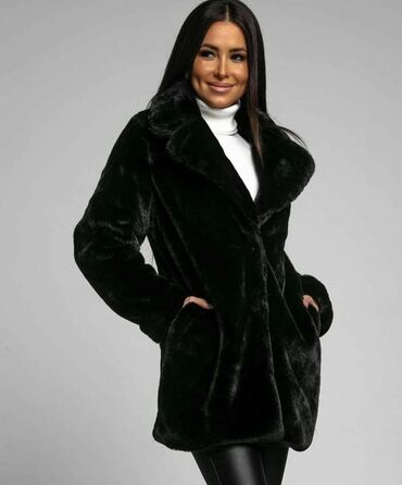 crne haljinice: S (EU 36), With lining, Faux fur, color - Black