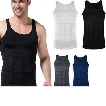 Köynəklər: Kişilər üçün incəldici köynək (slimming vest) - Model: qolçinsiz