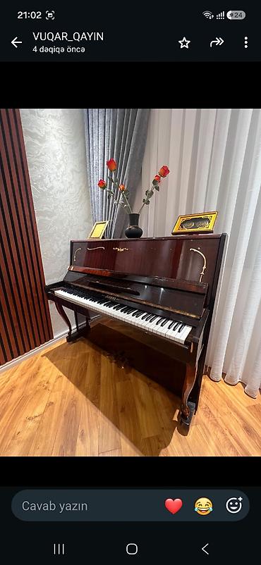 ney aleti: Kavkaz markalı klassik pianino satılır. 🎹 Səliqəli vəziyyətdədir, evdə — 1