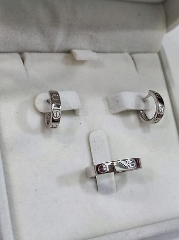 Серебряные наборы украшений: Серебряный Набор+ браслет Карьтие Дизайн Италия Серебро 925 пробы — 14