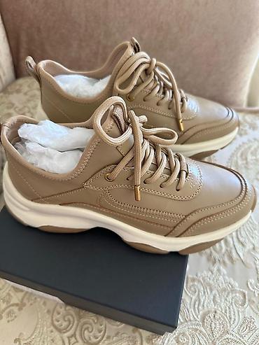 sneakers: Кроссовки, 37, Massimo Dutti, Новый, цвет - Бежевый, Бесплатная доставка — 4