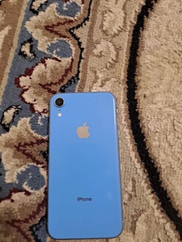 купить ноутбук бу: IPhone Xr, Колдонулган, 64 ГБ, Көк, 100 %