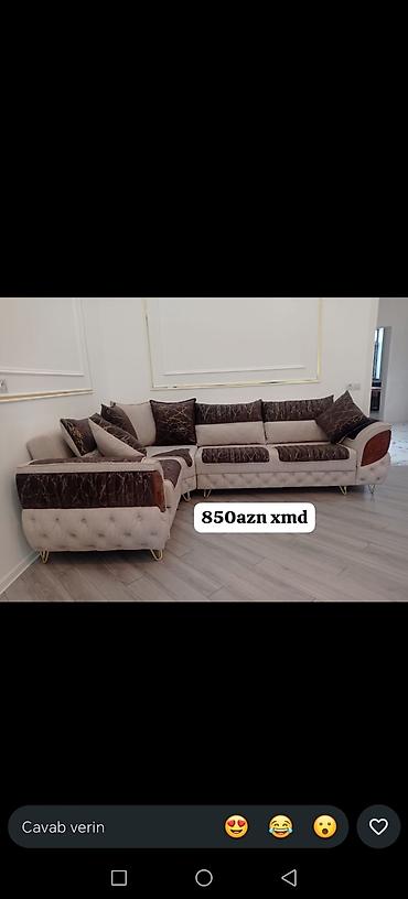Divan və masa dəstləri: Məhsul: Künc divan dəsti – “Piramida Künc” - Müasir dizaynlı — 31
