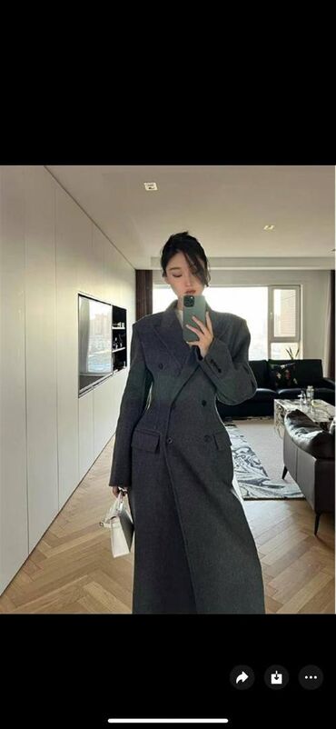 флиски найк бишкек: Женское двубортное пальто Max Mara - Классический приталенный крой с