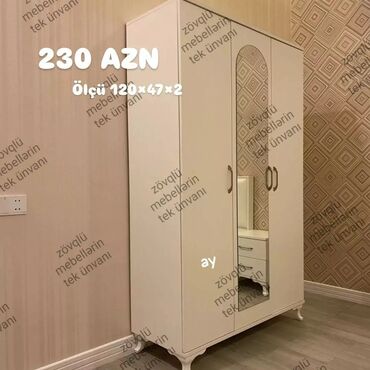 Dolablar: Yeni, Açılan, 3 qapılı Düz dolab, Qarderob, paltar dolabı, Azərbaycan — 7