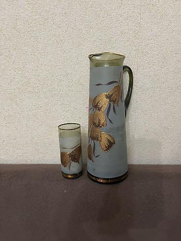 Digər dəstlər və servizlər: Bədii şüşə dekor dəsti - Material: qalın şüşə - Üstlük: parlaq qızılı — 4