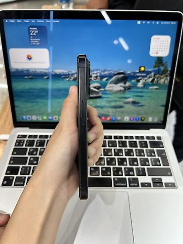 Уюлдук телефондор жана аксессуарлар: IPhone 15 Pro, Колдонулган, 128 ГБ, Blue Titanium, Коргоочу айнек, Каптама, 85 % — 3