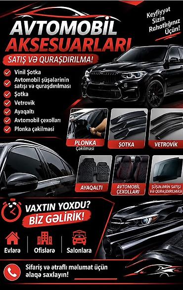 masin vinilleri: Avtomobil aksesuarları – satış və quraşdırılma Təklif olunan xidmət — 1