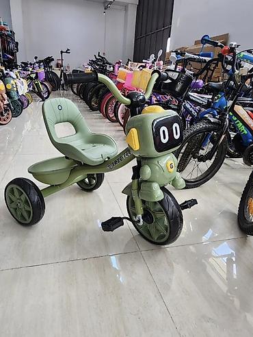3 təkər velosiped: Uşaq üçtəkərli velosiped – robot dizaynlı - 3 təkərli sabit — 2