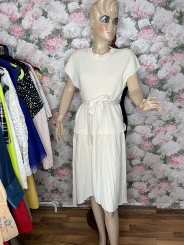 lanene kosulje sa ruskom kragnom: S (EU 36), color - White, Short sleeves