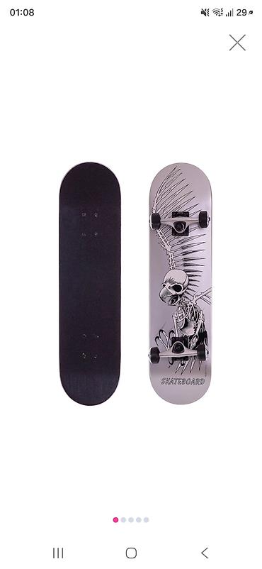 Skateboard – tam komplekt - Taxta: klassik konkav forma, iki uclu