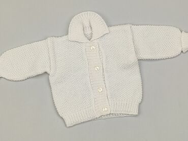 biały sweterek z perełkami: Кардиган, 0-3 міс., стан - Хороший