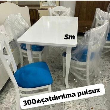 metbex stol stul: Mətbəx üçün, Qonaq otağı üçün, Yeni, Açılmayan, Dördbucaq masa, 4 stul, Azərbaycan