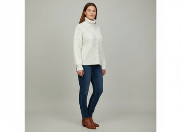 akrylowy sweter: Sweter damski, rozmiar 2XL
