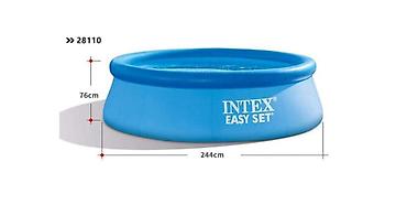 Hovuzlar: №: 8007 Məhsulun adı: Şişmə hovuz Intex H28110NP, göy, 244x76 sm, 2419 — 2