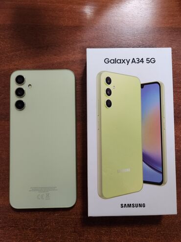 samsung s8 цена в бишкеке бу: Samsung Galaxy A34 5G, Колдонулган, 128 ГБ, түсү - Жашыл, 2 SIM