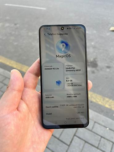 galaxy s21 fe 5g: Honor 90 Lite, 256 GB, rəng - Qara, Zəmanət, Düyməli, Sensor — 3