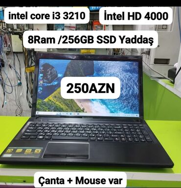 lenovo flex: İşlənmiş Lenovo IdeaPad, 15.6 ", Intel Core i3, 256 GB, Ünvandan götürmə, Pulsuz çatdırılma, Ödənişli çatdırılma