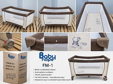 oyun manej: Baby Hope FM-1 uşaq çarpayısı/oyun maneyi - Rahat və təhlükəsiz — 1