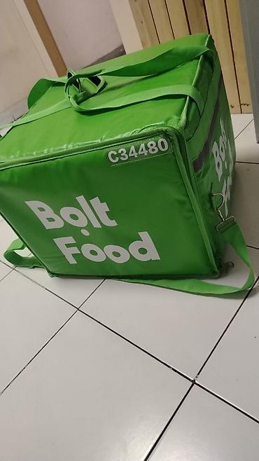 bolt sumka: Bolt Food termal çatdırılma çantası - Rəng: yaşıl, hər tərəfdən “Bolt — 2