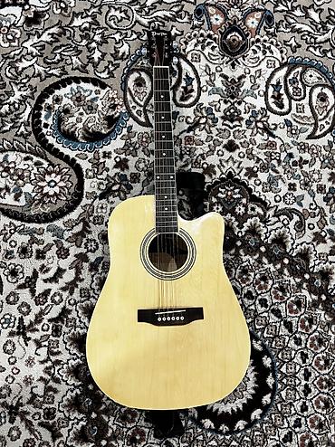 Музыкалык аспаптар: АКУСТИЧЕСКАЯ ГИТАРА В ПРОДАЖЕ 🎸 Чехол в подарок🎉 * Отличный вариант — 1
